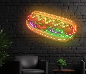 فوتو نیون هات داگ سایز 30در40