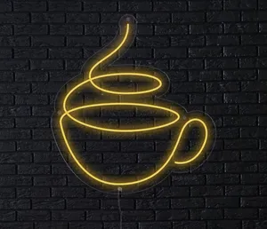 نیون فنجان قهوه ساده مناسب کافی سایز 30در40