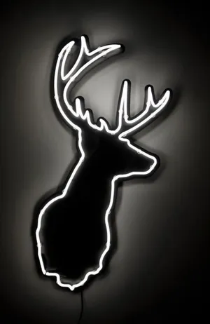 تابلو نیون طرح گوزن شاخ دار سایز 30در40