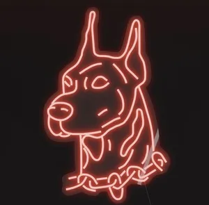 نیون طرح سگ دوبرمن سایز 30در40