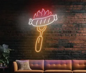 نیون هات داگ مناسب فست فودی سایز 30در40