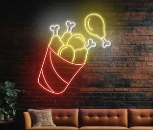 نیون مرغ سوخاری مناسب فست فودی سایز 30در40