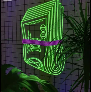 تابلو نیون دیواری اسکناس سایز 50در50