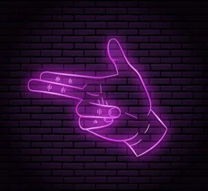 نیون طرح ژست دست مناسب گیمینگ سایز 50در50