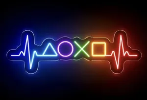 نیون دیواری مناسب گیمینگ سایز 50در50