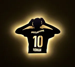 فوتو نیون دیواری طرح بازیکن سایز 40در50