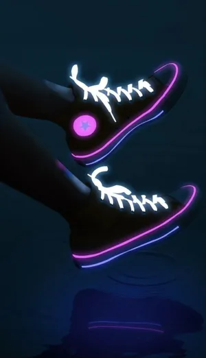 فوتو نیون طرح کفش مناسب کفش فروشی سایز 50در50