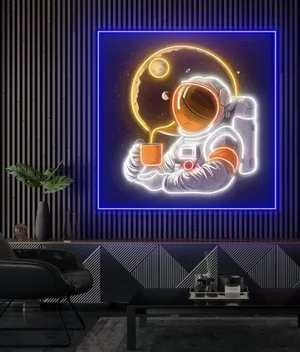 فوتو نیون فضانورد مناسب دکور کافه سایز 40در50