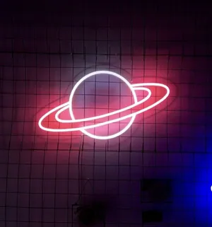 نیون دیواری طرح سیاره سایز 40در50