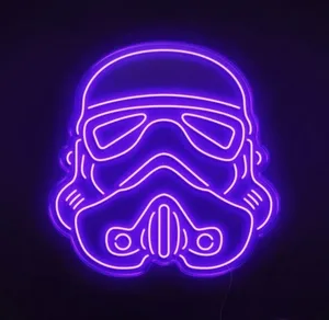 تابلو نیون طرح ادم فضایی سایز 40در50