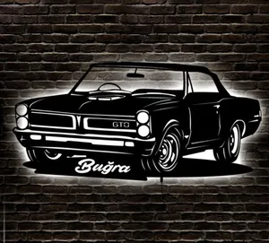 فوتو نیون طرح ماشین مناسب دکور اتاق و نمایشگاه سایز 30در40